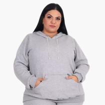 Moletom Unissex Flanelado Peluciado Blusa Feminino Masculino Canguru Liso P ao G4