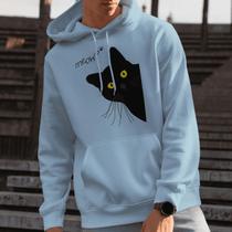 Moletom Unissex Gatinho Meow Fofo Cat Black Felino