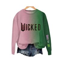 Moletom Unissex Glinda Elphaba De Manga Longa Com Gola Redonda Wicked Novelty Pullover Moletom Unissex Glinda Elphaba De Manga Longa Com Gola Redonda Wicked Novelty Pullover