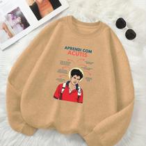 Moletom Unissex GOLA CARECA Estamp Aprendi Com Beato Carlo Acutis Tecido Premium Confortável