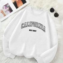 Moletom Unissex GOLA CARECA Estamp California West Coast Modinha Gringa Inverno Flanelado