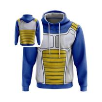 Moletom Unissex Infantil Dragon Ball Saiyan Com Capuz Oversized Estampa 3D Outono Inverno Retrô
