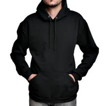 Moletom Unissex Liso Preto Com Capuz Moletom Unissex Liso Preto Com Capuz