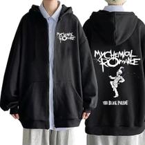 Moletom Unissex My Chemical Romance Mcr Dead Com Zíper, Casual, Solto, De Manga Longa, Estiloso