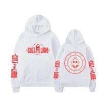 Moletom Unissex Oversized De Algodão Com Capuz 2024 Cult of the Lamb Anime Cartoon Game Para