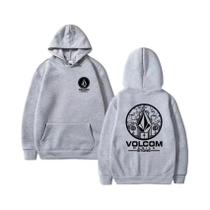 Moletom Unissex Volcom Stone Dupla Face 2025: Moda Casual, Estampa Gráfica, Esportivo, Respirável,