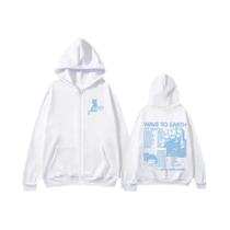 Moletom Unissex Wave to Earth Cat 0.03 World Tour Album Print 100% Algodão Com Zíper Casual Solto