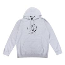 Moletom Volcom Canguru Logo Masculino Oversize Cinza Mescla Moletom Volcom Canguru Logo Masculino Oversize Cinza Mescla