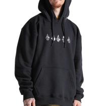 Moletom Volcom Canguru Stone Lunar WT26 Masculino Preto Moletom Volcom Canguru Stone Lunar WT26 Masculino Preto