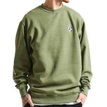 Moletom Volcom Careca Iconic Masculino Verde Mescla Tam. GG