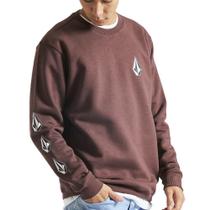 Moletom Volcom Careca Iconic WT23 Masculino Vinho