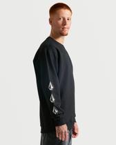 Moletom Volcom Careca Single Stone Preto Tam. P Moletom Volcom Careca Single Stone Preto Tam. P