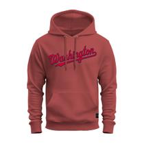 Moletom Washington Blusa De Frio Com Bolso e Capuz Tecido Macio