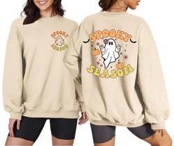 Moletom WFIAOUESS Stay Spooky Halloween Ghost feminino GG