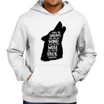Moletom When the snows fall and the white winds blow, the lone wolf dies, but the pack survives - Foca na Moda