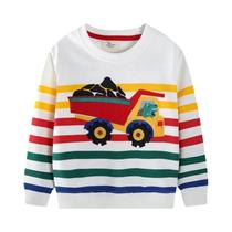 Moletons Com Capuz E Bordados Para Bebês Meninos, Jumping Meters 2-7T, Manga Comprida, Roupas De