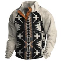 Moletons com capuz ZOCAVIA Aztec Retro Graphic para homens