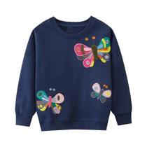 Moletons De Algodão Para Meninas Little Maven 2023 Com Apliques De Borboleta Animal, Gola Redonda, Moletons De Algodão Para Meninas Little Maven 2023 Com Apliques De Borboleta Animal, Gola Redonda,
