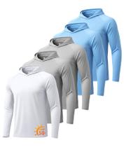 Moletons esportivos Rash Guard ZITY com proteção solar UPF 50+ para homens
