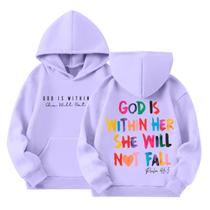 Moletons para meninas Sulayesh God is Within Her 11-12 anos Moletons para meninas Sulayesh God is Within Her 11-12 anos