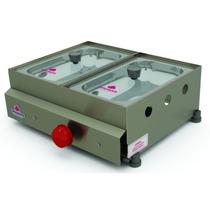 Molheira 2 Cubas Inox Tampa de Vidro Progás PR-02G Style