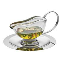 Molheira Barbara 200Ml Com Prato Em Aço Inox Riva Molheira Barbara 200Ml Com Prato Em Aço Inox Riva