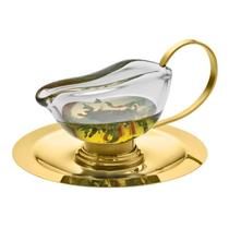 Molheira Barbara 200Ml Com Prato Ouro 24K Riva Molheira Barbara 200Ml Com Prato Ouro 24K Riva