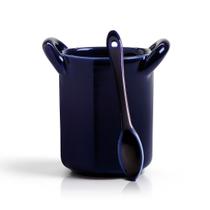 Molheira Caldeirão com Colherzinha de Porcelana 90Ml Molheira Caldeirão com Colherzinha de Porcelana 90Ml