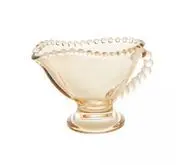 Molheira de Cristal Pearl Âmbar 13x7x9cm 140ml Elegância Sofisticada para sua Mesa Wolff