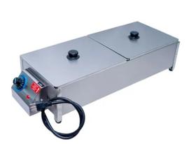 Molheira Elétrica 2 Cubas 5kg Cada Hot-dog 10kgs C/ Tampa 220