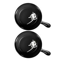 Molheira Para Molho Shoyu com Cabo 130ml Cerâmica - 2 Pçs