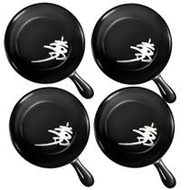 Molheira Para Molho Shoyu com Cabo 130ml Cerâmica - 4 Pçs