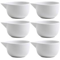 Molheira Porcelana Branca 80ml - Finger food - 6 Peças
