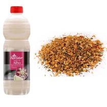 Molho De Alho 900 ML + Tempero Linha Premium Da Sua Escolha 1 Kilo