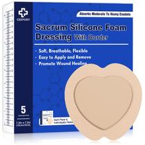 Molho de espuma de silicone Ceeport Sacrum com borda 18x18cm, 5 pacotes