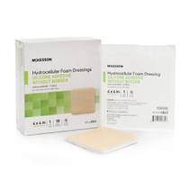 Molho de espuma de silicone McKesson 4 X 4 Polegadas Quadrado Gel Adesivo de Gel sem Borda Estéril Tan 10 Conde por McKesson