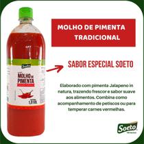 Molho de Pimenta Tradicional 1L Soeto Alimentos Pipoca Salgado Petisco Carne Assada Tempero