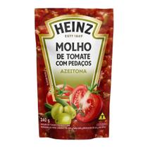 Molho de Tomate Heinz Azeitona Sachê 240g - Embalagem com 32 Unidades Molho de Tomate Heinz Azeitona Sachê 240g - Embalagem com 32 Unidades