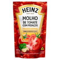 Molho de Tomate Heinz com Pedaços Tradicional Sachê 240g