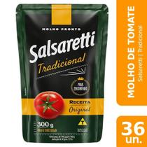 Molho de Tomate Salsaretti Tradicional Sache 300g - Embalagem com 36 Unidades Molho de Tomate Salsaretti Tradicional Sache 300g - Embalagem com 36 Unidades