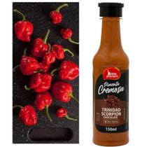 Molho Pimenta Cremosa Trinidad Scorpion Chocolate Bahia Premium 150ml Churrasco Molho Pimenta Cremosa Trinidad Scorpion Chocolate Bahia Premium 150ml Churrasco