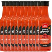 Molho Pimenta Peruana Defumada Cremosa Gourmet Ardência Média Mix 12 Unidades Bahia Premium 150ml