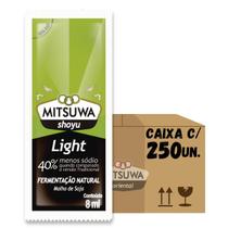 Molho shoyu suave light mitsuwa sachê 8g 250 unidades