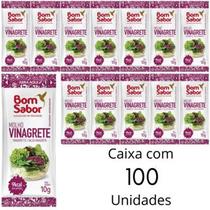 Molho Vinagrete Bom Sabor Kit Caixa com 100 Unidades Para Salada Legumes Sache 4ml Saudavel