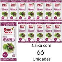 Molho Vinagrete Bom Sabor Kit Caixa com 66 Unidades Para Salada Legumes Sache 4ml Saudavel