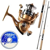 Molinete 6 Rolamentos Vara Shimano Solara 600mts linha Mono