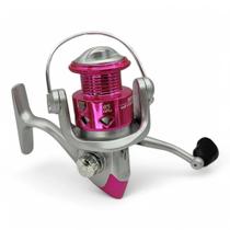 Molinete Harpoon Rosa 1000 com 3 Rolamentos - Deyu, Compacto e Leve para Pesca