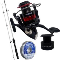 Molinete Marine Prisma 4000 5 Rolamentos Vara E Linha