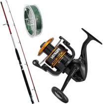 Molinete Marine Venza 2000 Drag 4Kg com Vara Shimano Cruzar 2,10Mts E Linha Multi - Marine Sports