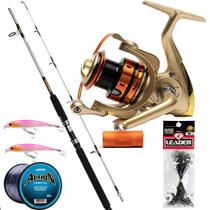 Molinete Mr5000 Vara 1,80m Linha Action Isca e Snap